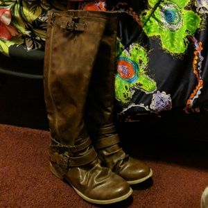 Knee High Leather Boots